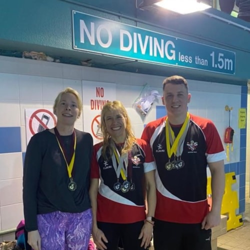 three master swimmers